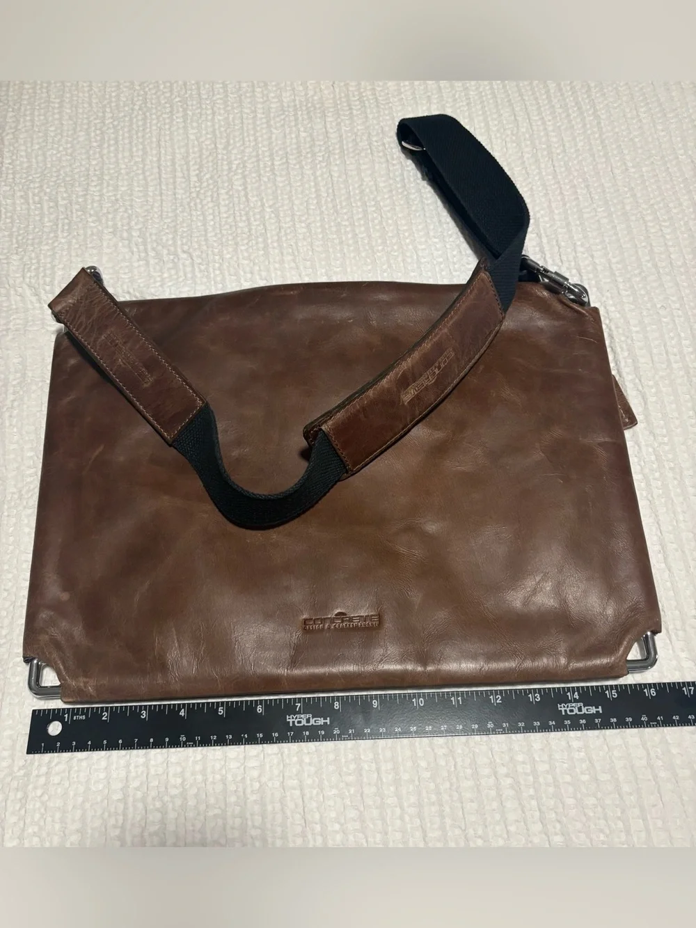 Concrete brown leather